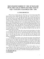 Một số kinh nghiệm về việc sử dụng đồ dùng trực quan trong dạy học lịch sử việt nam lớp 12, giai đoạn 1930   1954  