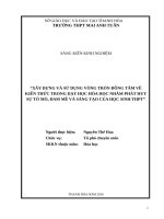 Xây dựng và sử dụng vòng tròn đồng tâm về kiến thức trong dạy học hóa học nhằm phát huy sự tò mò, đam mê và sáng tạo của học sinh THPT 