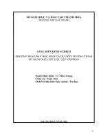 Phương pháp dạy học sinh cách viết chương trình sử dụng kiểu dữ liệu tệp văn bản 
