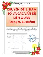 Chuyên đề 1 hàm số và các vấn đề liên quan