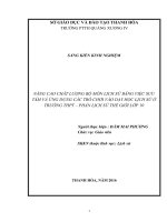skkn nâng cao chất lượng môn lịch sử bằng việc sưu tầm và ứng dụng các trò chơi vào dạy học lịch sử ở trường THPT  phần lịch sử thế giới lớp 10 