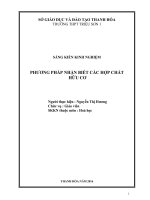 Phương pháp nhận biết các hợp chất hữu cơ 