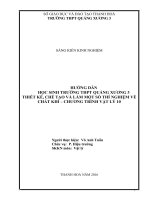 Hướng dẫn học sinh trường THPT quảng xương 3 thiết kế, chế tạo và làm một số thí nghiệm về chất khí  chương trình vật lý lớp 10 