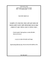 Nghiên cứu phương tiện liên kết hồi chỉ trong diễn ngôn trên bình diện dụng học (theo cứ liệu tiếng anh và tiếng việt)