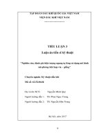 Nghiên cứu, đánh giá tượng ngưng tụ lỏng sử dụng mô hình mô tích hợp vỉa – giếng