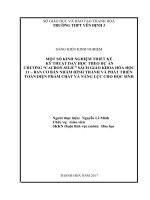 Một số kinh nghiệm thiết kế kỹ thuật dạy học theo dự án chương “cacbon silic” sách giáo khoa hóa học 11 – ban cơ bản nhằm hình thành và phát triển toàn diện phẩm chất và năng lực cho học sinh 