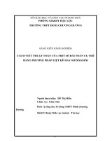 Cách viết thuật toán của một số bài toán cụ thể bằng phương pháp liệt kê hay sơ đồ khối 