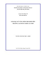 GIÁO dục kĩ NĂNG mềm CHO SINH VIÊN TRƯỜNG CAO ĐẲNG NGHỀ cần THƠ  