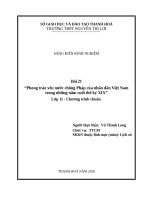 Phong trào yêu nước chống pháp của nhân dân việt nam trong những năm cuối thế kỉ XIX lớp 11   chương trình chuẩn 