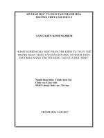 Kinh nghiệm dạy học phần tìm kiếm và thay thế trong soạn thảo văn bản tin học 10 nhằm thúc đẩy khả năng tìm tòi sáng tạo của học sinh  