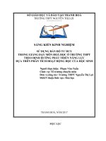 Sử dụng bản đồ tư duy trong giảng dạy môn hoá học theo định hướng phát triển năng lực dựa trên phân tích hoạt động học của học sinh 