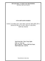 Nâng cao hiệu quả dạy học lich sử thế giới lớp 12 bằng kỹ thuật tư duy 5w1h ở trường THPT bá thước 