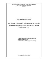 Hệ thống công thức và phương pháp giải nhanh bài tập vật lý lớp 12 dùng ôn thi THPT quốc gia 