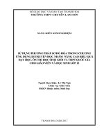 SỬ DỤNG PHƯƠNG PHÁP sơ đồ hóa TRONG CHƯƠNG ỨNG DỤNG DI TRUYỀN học NHẰM NÂNG CAO HIỆU QUẢ dạy học, ôn THI học SINH GIỎI và THPT QUỐC GIA 