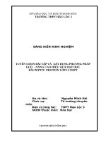 Tuyển chọn bài tập và xây dựng phương pháp giải   nâng cao hiệu quả dạy học bài PEPTIT PROTEIN lớp 12 THPT 