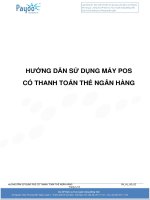 HƯỚNG DẪN SỬ DỤNG POS CÓ THANH TOÁN THẺ NGÂN HÀNG