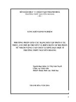 Phương pháp giải các dạng bài tập phần cấu trúc, cơ chế di truyền và biến dị ở cấp độ phân tử nhằm nâng cao chất lượng dạy học ở trường THPT nguyễn hoàng 