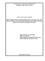 Một số biện pháp sư phạm nhằm nâng cao năng lực ứng dụng tin học vào thực tiễn khi dạy soạn thảo văn bản, mạng máy tính và internet ở lớp 10 