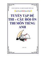 Tuyển tập bộ đề thi tuyển sinh đại học   cao đẳng môn tiếng anh   hoàng thị lệ