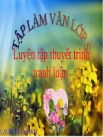 Tuần 9. Luyện tập thuyết trình, tranh luận