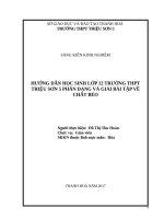 Hướng dẫn học sinh lớp 12 trường THTP triệu sơn 5 phân dạng và giải bài tập về chất béo 