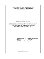 Cách tiếp cận tác phẩm tự sự dân gian trong chương trình ngữ văn 10 theo đặc trưng thể loại 