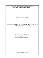 Chương trình giám sát thông tin và dữ liệu 