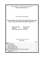 Phụ đạo học sinh yếu, kém môn hóa học mới đầu vào lớp 10 trường THPT mường lát  
