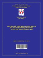 GIẢI PHÁP PHÁT TRIỂN NĂNG lực GIAO TIẾP CHO học VIÊN NGHỀ TIẾP VIÊN HÀNG KHÔNG tại học VIỆN HÀNG KHÔNG VIỆT NAM