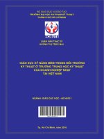 GIÁO dục kỹ NĂNG mềm TRONG môi TRƯỜNG kỹ THUẬT ở TRƯỜNG TRUNG học kỹ THUẬT THỰC HÀNH THEO ĐỊNH HƯỚNG TUYỂN DỤNG của DOANH NGHIỆP NHẬT tại VIỆT NAM 