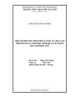 Một số phương pháp rèn luyện tư duy lập trình pascal cho học sinh qua các dạng bài tập kiểu xâu 