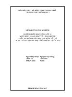 Hướng dẫn học sinh lớp 12 một số kĩ năng học và làm bài thi trắc nghiệm khách quan môn vật lí trong kì thi THPT quốc gia 