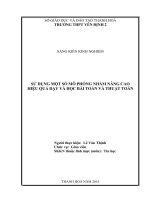 skkn sử dụng một số mô phỏng nhằm nâng cao hiệu quả dạy và học bài toán và thuật toán 