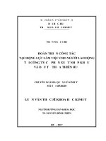 HOÀN THIỆN CÔNG tác tạo ĐỘNG lực làm VIỆC CHO NGƯỜI LAO ĐỘNG tại CÔNG TY cổ PHẦN XUẤT NHẬP KHẨU và đầu tư THỪA THIÊN HUẾ 