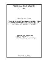 Ứng dụng phần mềm autoscreenrecorder 3 1 pro và netopschool 6 0 để nâng cao hiệu quả dạy học trong giờ thực hành tin học 