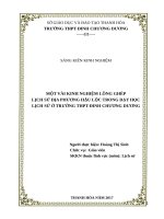 Một số kinh nghiệm lồng ghép lịch sử địa phương hậu lộc vào dạy học lịch sử ở trường THPT đinh chương dương 