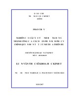 NGHIÊN cứu các yếu tố ẢNH HƯỞNG đến sự THÀNH CÔNG của các dự án PHẦN mềm PHỤC vụ CHÍNH QUYỀN điện tử tại TỈNH THỪA THIÊN HUẾ 