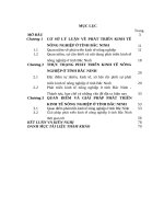 Phát triển kinh tế nông nghiệp ở tỉnh Bắc Ninh