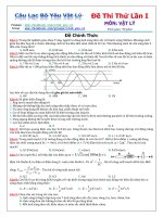 Tuyển tập chuyên đề câu hỏi trắc nghiệm toán lý hóa  có đáp án 