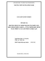 Phương pháp xác định nhanh tỉ lệ kiểu gen, kiểu hình ở đời f3 khi PTc , từng nhóm kiểu hình ngẫu phối và các gen phân li độc lập 