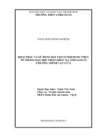 Khai thác và sử dụng bài tập có nội dung thực tế trong dạy học phần khúc xạ ánh sáng chương trình vật lý 11 