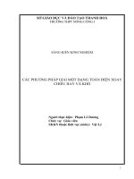 Các phương pháp giải một dạng toán điện xoay chiều hay và khó 