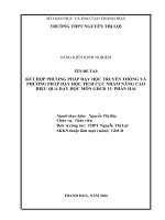 Kết hợp phương pháp dạy học truyền thống và phương pháp dạy học tích cực nhằm nâng cao hiệu quả môn GDCD 