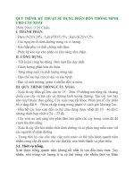 QUY TRÌNH bón phan cho cây xoai