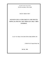 ĐẢM BẢO CHẤT LƯỢNG DỊCH VỤ CHO TRUYỀN THÔNG ĐA PHƯƠNG TIỆN THỜI GIAN THỰC TRÊN INTERNET