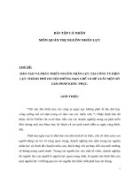 ĐÀO tạo và PHÁT TRIỂN NGUỒN NHÂN lực tại CÔNG TY điện lực THÀNH PHỐ hà nội NHỮNG hạn CHẾ và để XUẤT một số GIẢI PHÁP KHẮC PHỤC 