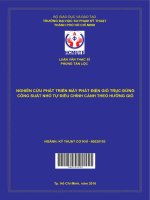 NGHIÊN cứu PHÁT TRIỂN máy PHÁT điện GIÓ TRỤC ĐỨNG CÔNG SUẤT NHỎ tự điều CHỈNH CÁNH THEO HƯỚNG GIÓ 