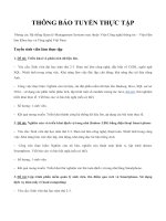 Phòng các Hệ thống Quản lý-Management Systems trực thuộc Viện Công nghệ thông tin – Viện Hàn lâm Khoa học và Công nghệ Việt Nam tuyển sinh viên thực tập.