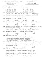 đề kiểm tra 45 phút hình học 10 chương 1 – 2 (vector)