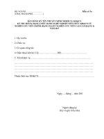 Mẫu số 5b Bản đăng ký tên đề án